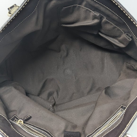 GUCCI Beige & Brown Crystal Shoulder Bag - Picture 13 of 14